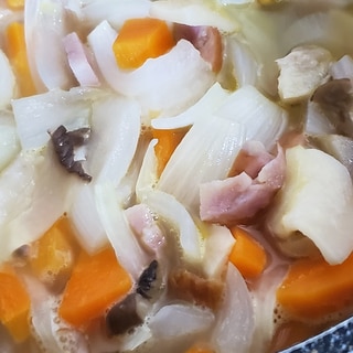 ボロニアソーセージの野菜スープ